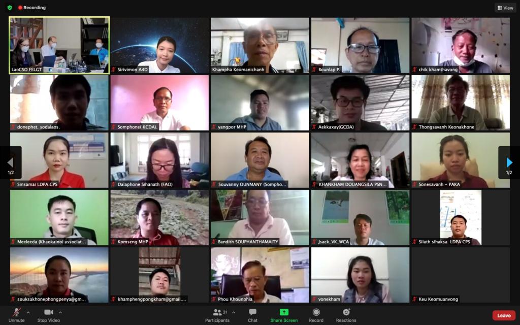 Lao Civil Society Organization Capacity is Strengthened for Effective Involvement in FLEGT VPA Process in Lao PDR